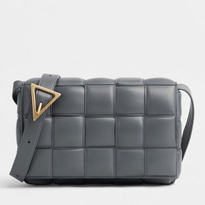 Bottega Veneta Padded Cassette Bag In Thunder Lambskin Replica