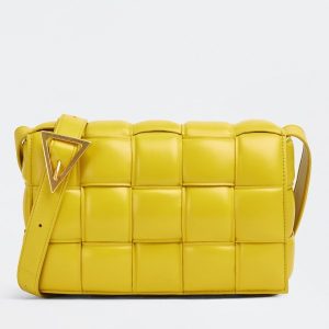 Bottega Veneta Padded Cassette Bag In Yellow Lambskin Replica