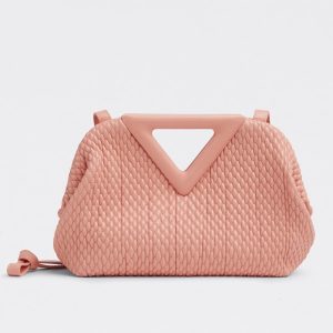 Bottega Veneta Small Point Bag In Peachy Quilted Leather Replica