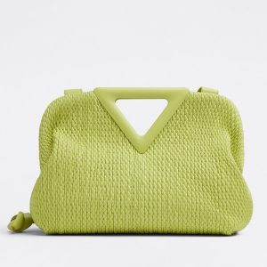 Bottega Veneta Small Point Bag In Seagrass Quilted Leather Replica