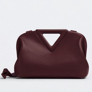 Bottega Veneta Small Point Top Handle Bag In Grape Leather Replica