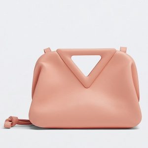 Bottega Veneta Small Point Top Handle Bag In Peachy Leather Replica