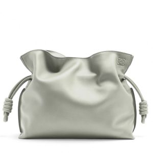 Loewe Flamenco Clutch In Ash Grey Nappa Leather Replica