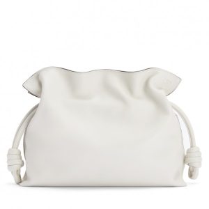 Loewe Flamenco Clutch In White Nappa Leather Replica