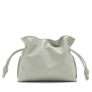 Loewe Flamenco Mini Clutch In Ash Grey Nappa Leather Replica