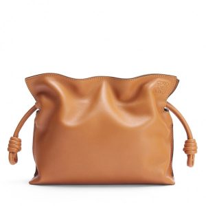 Loewe Flamenco Mini Clutch In Brown Nappa Leather Replica