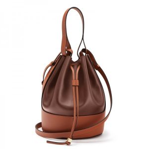 Loewe Medium Balloon Bucket Bag In Hazelnut Tan Calfskin Replica