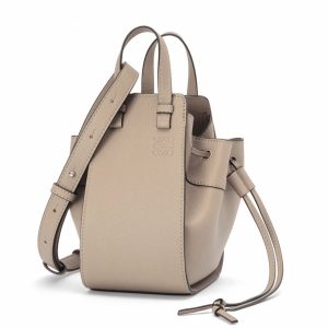 Loewe Mini Hammock Drawstring Bag In Sand Calfskin Replica