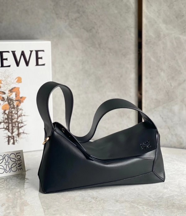 Loewe Puzzle Hobo Bag In Black Nappa Calfskin Replica