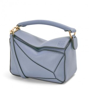 Loewe Puzzle Mini Bag In Atlantic Blue Calfskin Leather Replica