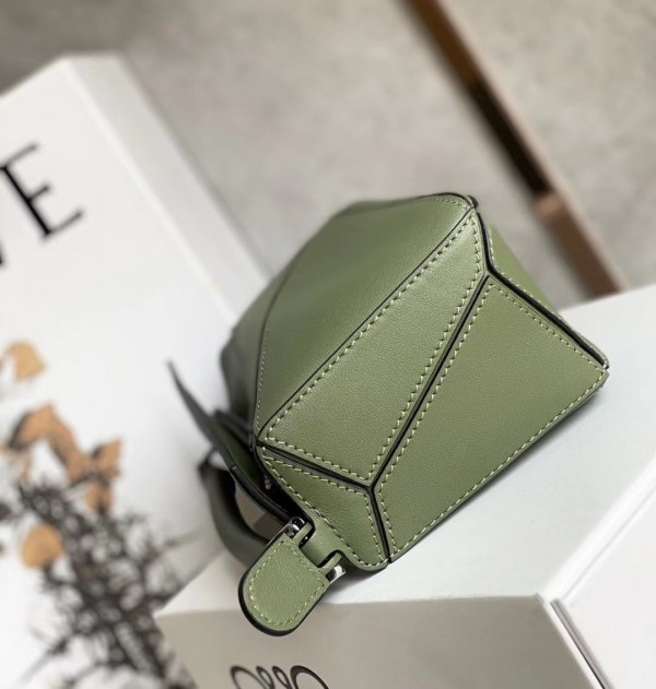 Loewe Puzzle Mini Bag In Avocado Green Calfskin Replica