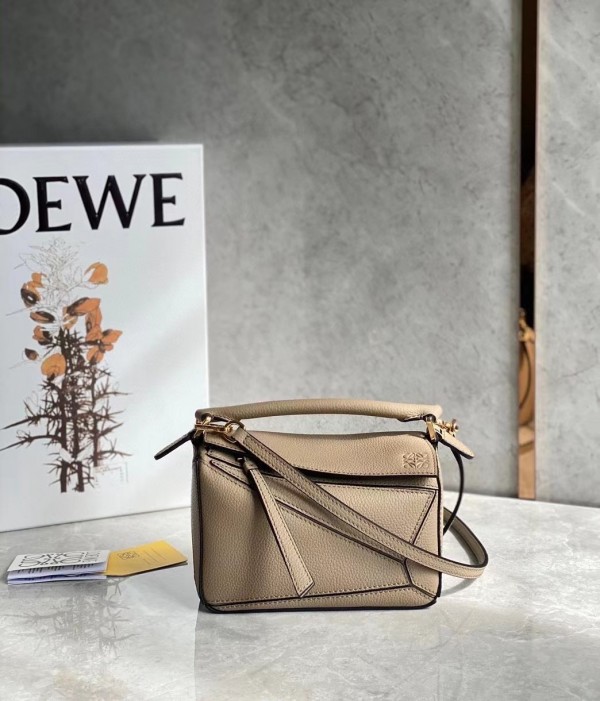 Loewe Puzzle Mini Bag In Sandy Grained Calfskin Replica