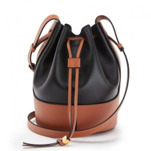 Loewe Small Balloon Bucket Bag In Black 1