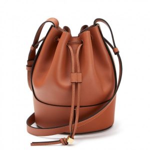 Loewe Small Balloon Bucket Bag In Camel Calfskin Replica