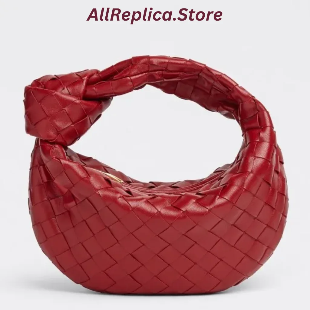 Bottega Veneta BV Jodie Mini Bag In Dark Red Lambskin