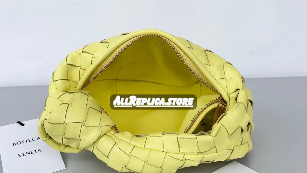 Bottega Veneta BV Jodie Mini Bag In Yellow Lambskin