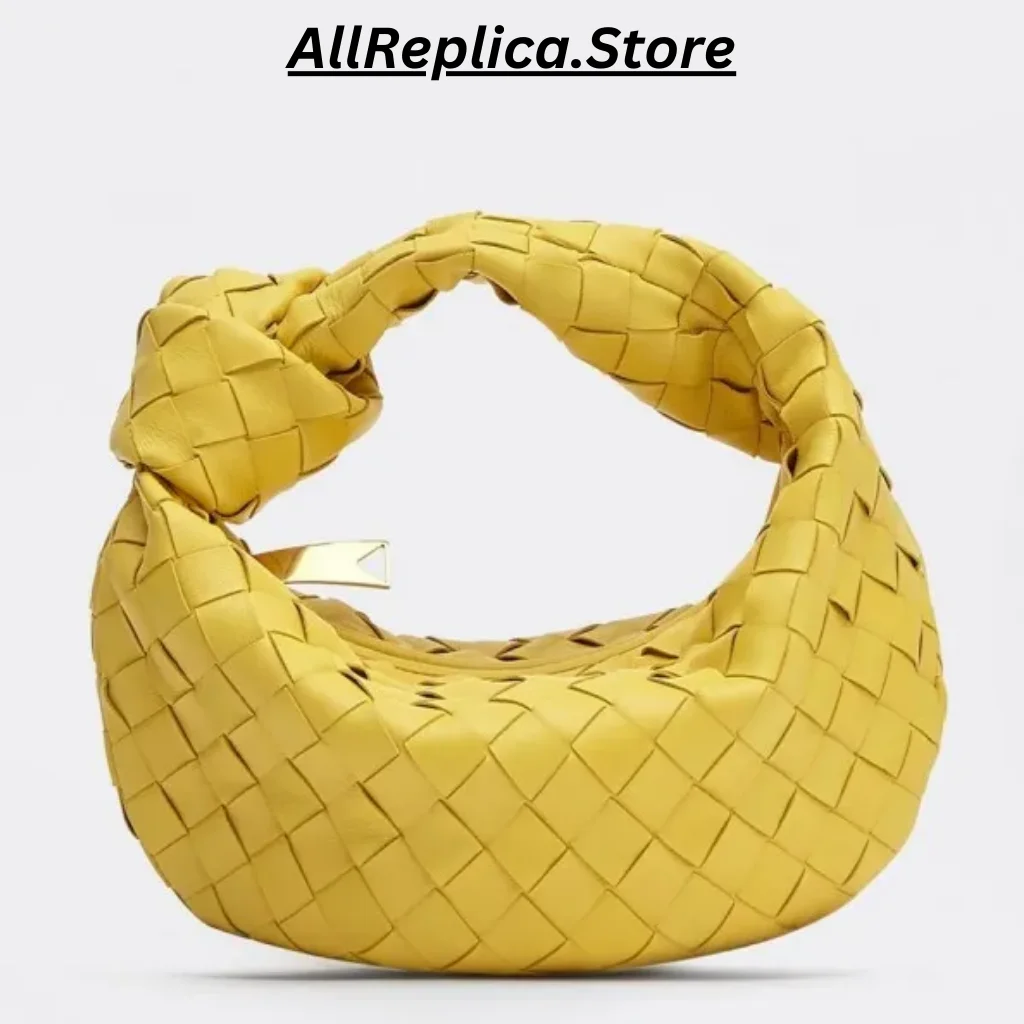 Bottega Veneta Jodie Mini Bag In Yellow Intrecciato Lambskin