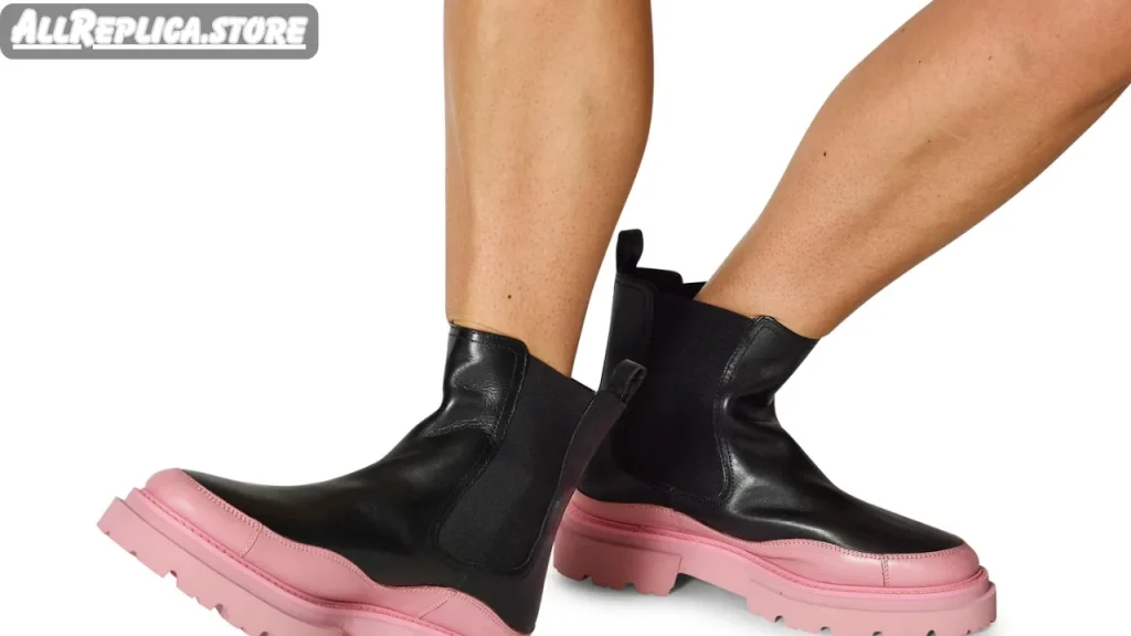 BV Tire Chelsea Boots with Pink Outsole